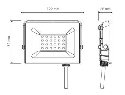 Foco LED Vivion 20w negro IP65 (luz fria)