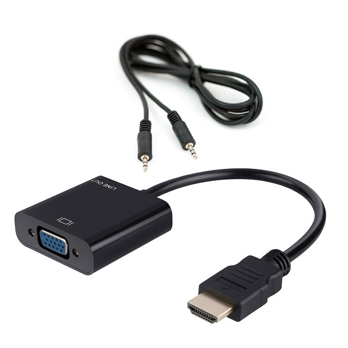 Adaptador HDMI (M) a VGA (H) c/audio