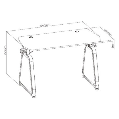 Escritorio gamer RGB Brateck con espejos