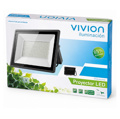 Foco LED Vivion 200w negro IP65 (luz fria)