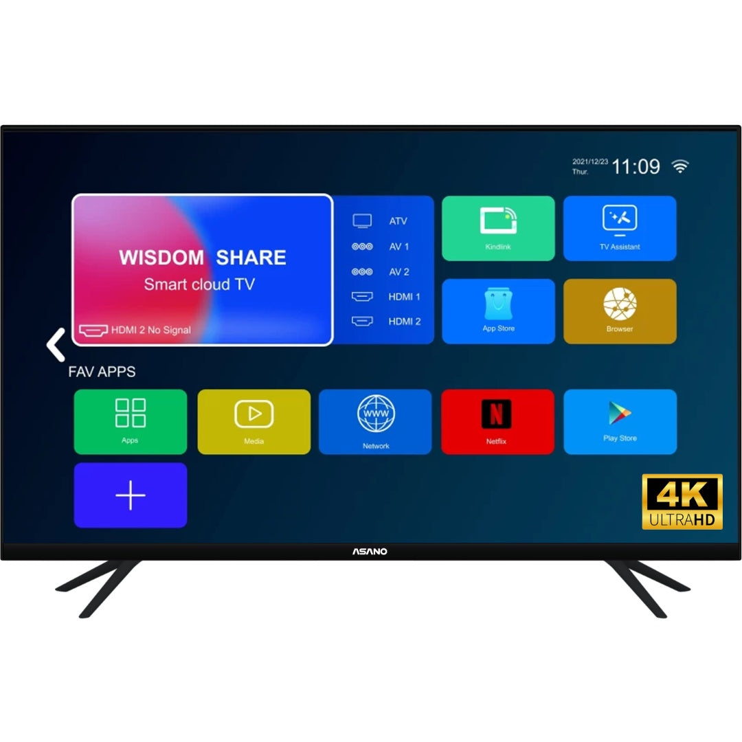 TV LED Asano 50'' 4K sin bordes SMART