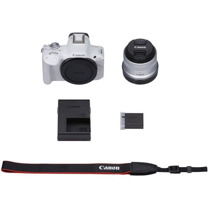 Camara Canon R50 Mirrorless + Lente 18-45mm blanca