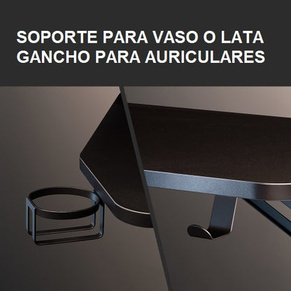 Escritorio gamer RGB Brateck con espejos