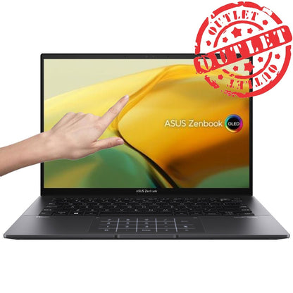 Notebook Asus Zenbook Ryzen 5 4.3Ghz, 8GB, 256GB SSD, 14" 2.8K OLED Touch (con detalles)