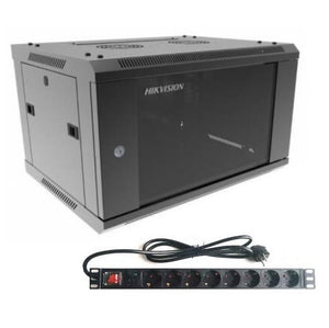 Rack Hikvision 6U + PDU de 8 puertos