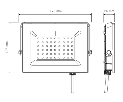 Foco LED Vivion 50w negro IP65 (luz fria)