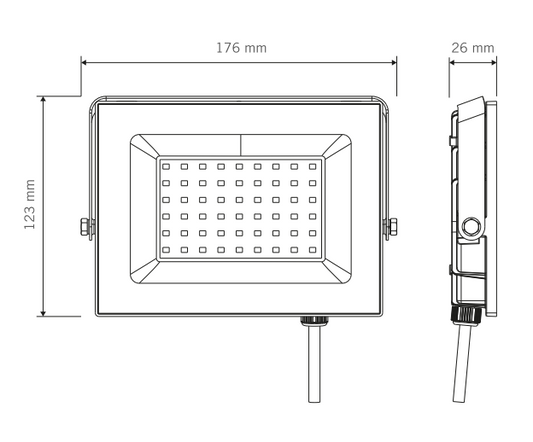 Foco LED Vivion 50w negro IP65 (luz fria)