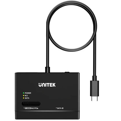 Adaptador Externo Unitek USB-C para discos 2.5", 3.5" y M.2