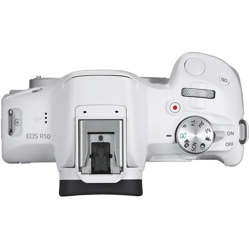 Camara Canon R50 Mirrorless + Lente 18-45mm blanca