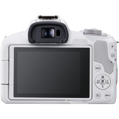 Camara Canon R50 Mirrorless + Lente 18-45mm blanca
