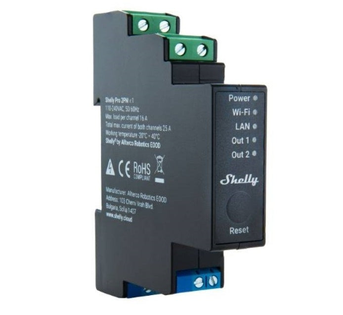 Rele Shelly Pro 2PM Wi-fi DIN Dual