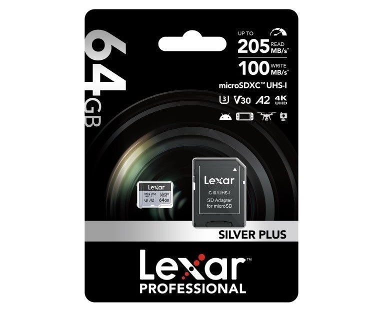 Memoria microSDXC Lexar Pro 64GB Silver Plus