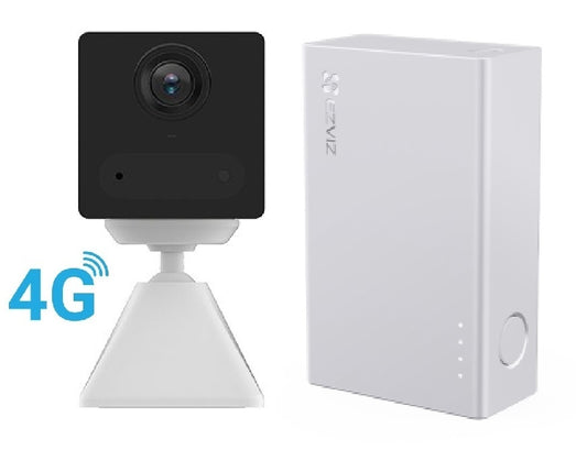 Camara 4G Ezviz CB2 2K 3MP blanca con PowerBank