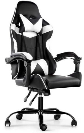 Silla Gamer Lumax ROM negro/blanco