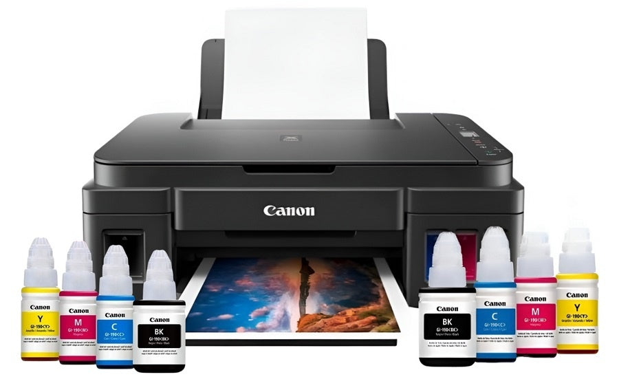 Impresora Canon Pixma G-2110 + Botellas de recarga extra