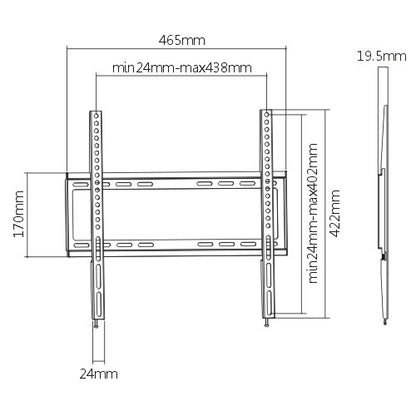 Soporte para TV fijo ultra delgado hasta 55''