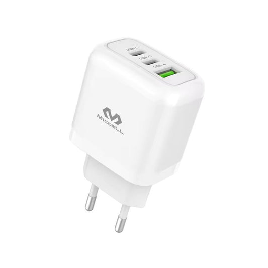 Cargador Miccell T12 65W 3 Puertos USB-C USB
